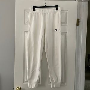 white nike sweatpants